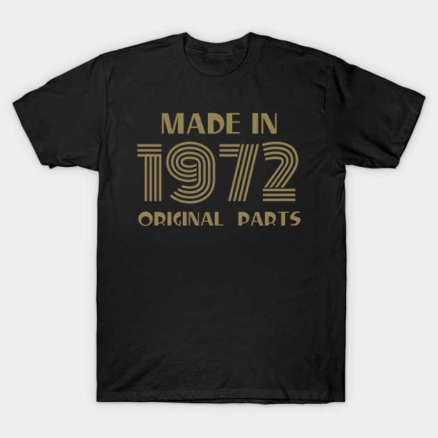 Made in 1972 50th Birthday Retro T-Shirt by HBfunshirts